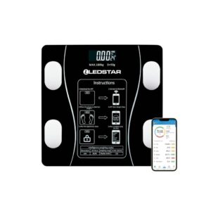 Balanza Digital Inteligente Bluetooth Personal 180kg Ledstar