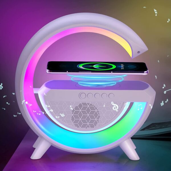 Cargador Inalámbrico, Radio FM, Luces Led - Imagen 3