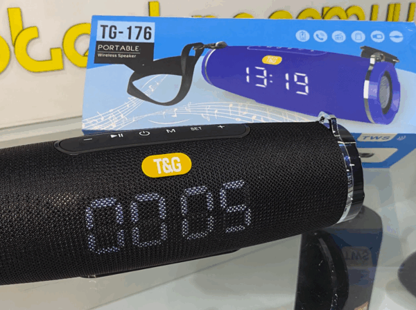 Parlante Tyg Con Bluetooth, Reloj Digital, Fm, SD Tg-174