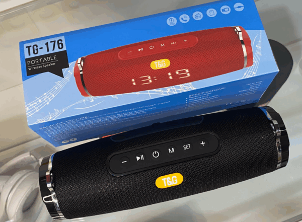 Parlante Tyg Con Bluetooth, Reloj Digital, Fm, SD Tg-174 - Imagen 4